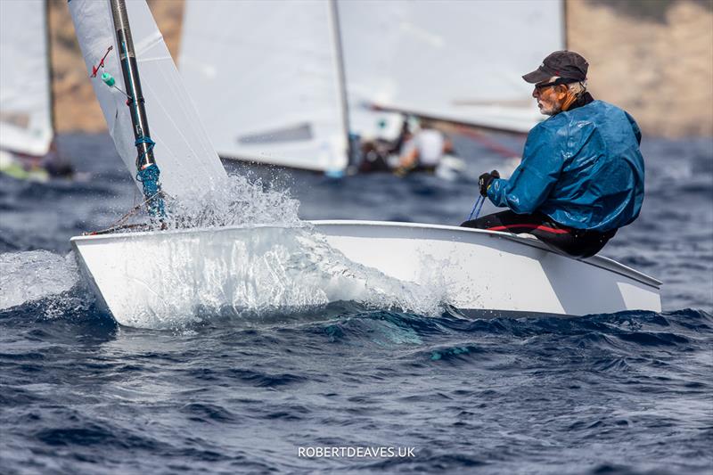 OK Dinghy Autumn Trophy in Bandol Day 3 - Local hero, Jean Louis Petetin photo copyright Robert Deaves / www.robertdeaves.uk taken at Société Nautique de Bandol and featuring the OK class