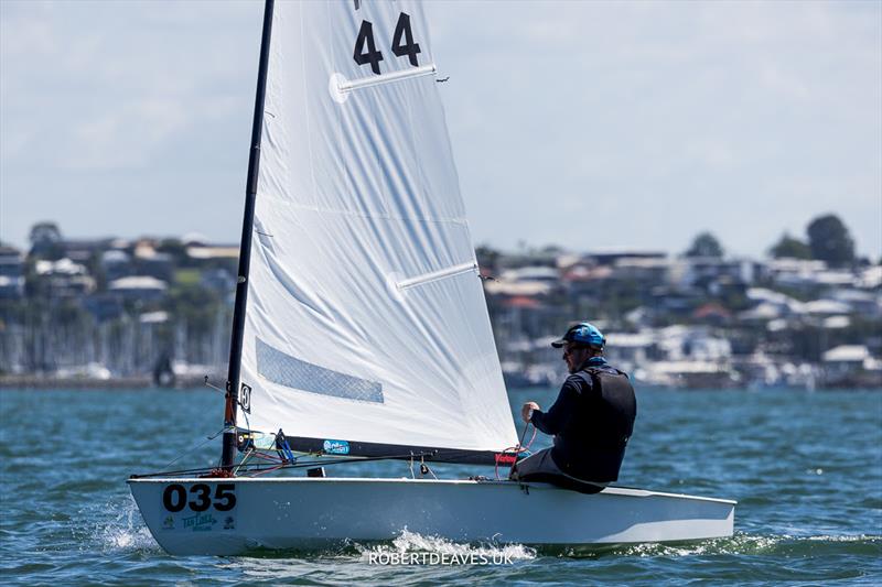 Chris Turner, GBR on day 1 of the 2024 OK Dinghy World Championship Brisbane - photo © Robert Deaves / www.robertdeaves.uk