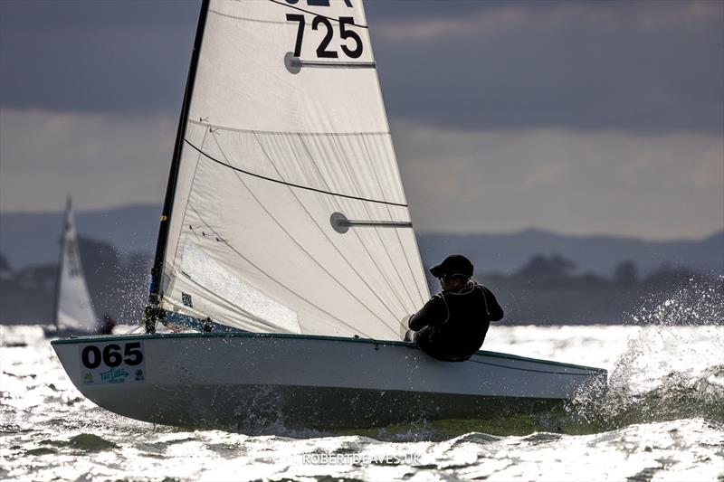 2024 Tan Lines OK Dinghy World Championship - First Junior - Jordan Barney, AUS photo copyright Robert Deaves taken at Royal Queensland Yacht Squadron and featuring the OK class