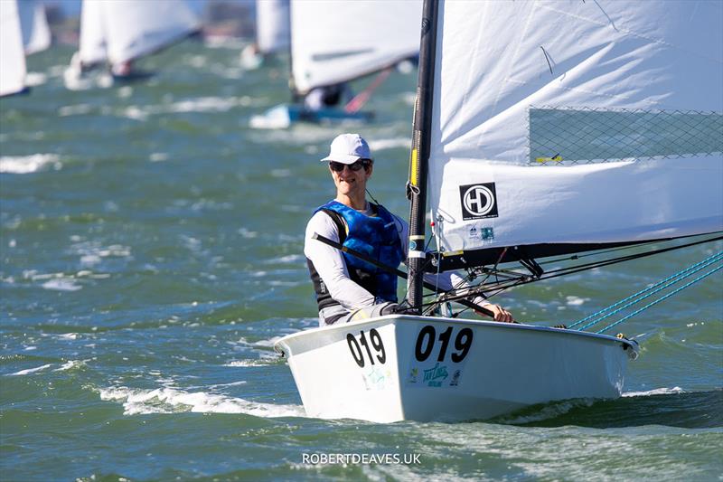 2024 Tan Lines OK Dinghy World Championship - Nick Craig, GBR photo copyright Robert Deaves taken at Royal Queensland Yacht Squadron and featuring the OK class