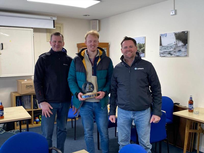 Prize winners in the OK Sprint Races at Burghfield photo copyright Peter Blackman / Burghfield SC taken at Burghfield Sailing Club and featuring the OK class