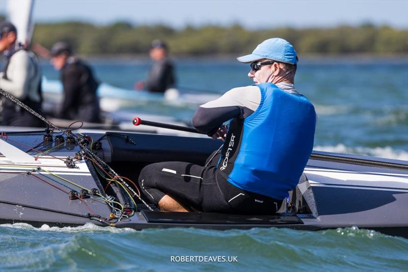 David Clark, 2024 Australian OK Dinghy Champion photo copyright Robert Deaves / www.robertdeaves.uk taken at Royal Queensland Yacht Squadron and featuring the OK class