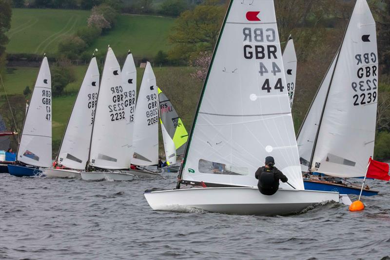 Chris Turner port tacks the fleet - Ullswater YC's Daffodil Regatta - photo © Tim Olin / www.olinphoto.co.uk
