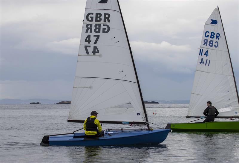 Bernard Clark and Callum Tait during the OK Scottish Championship at North Berwick - photo © Steve Fraser / ELYC