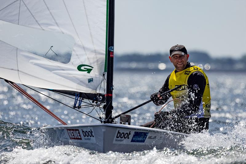 Niklas Edler, SWE - OK Dinghy class at Kieler Woche, Day 3 photo copyright Robert Deaves taken at Kieler Yacht Club and featuring the OK class