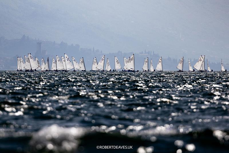 OK Dinghy Worlds at Lake Garda Day 2 photo copyright Robert Deaves / www.robertdeaves.uk taken at Circolo Vela Arco and featuring the OK class