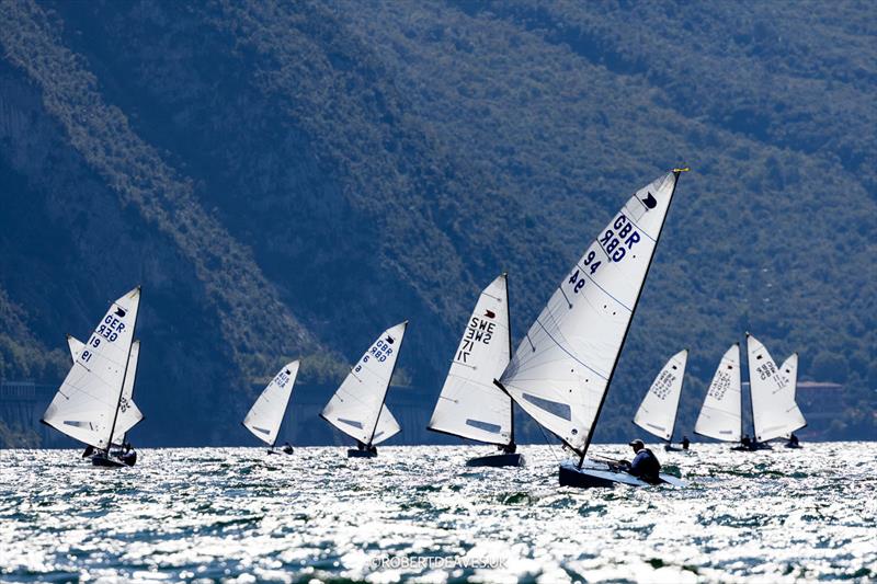 OK Dinghy Worlds at Lake Garda Day 4 - Race 7 photo copyright Robert Deaves / www.robertdeaves.uk taken at Circolo Vela Arco and featuring the OK class