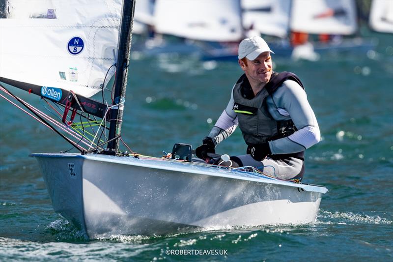 OK Dinghy Worlds at Lake Garda Day 5 - Andrew Mills, GBR photo copyright Robert Deaves / www.robertdeaves.uk taken at Circolo Vela Arco and featuring the OK class