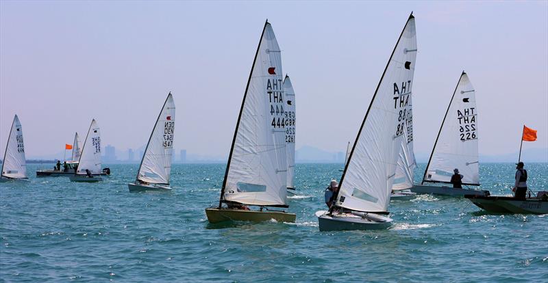 OK start on day 3 of the Royal Varuna Yacht Club Open Masters Championship 2026 photo copyright Henry Weidmann taken at Royal Varuna Yacht Club and featuring the OK class