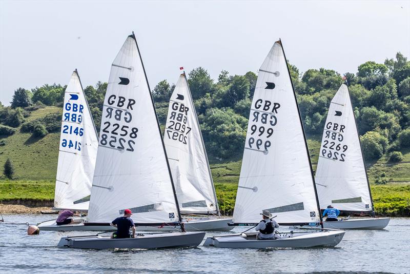 Race 2 start during the OK Dinghy River Championships at Upper Thames Sailing Club photo copyright Tony Ketley taken at Upper Thames Sailing Club and featuring the OK class
