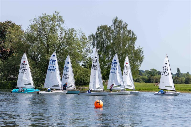 Race 1 start during the OK Dinghy River Championships at Upper Thames Sailing Club - photo © Tony Ketley