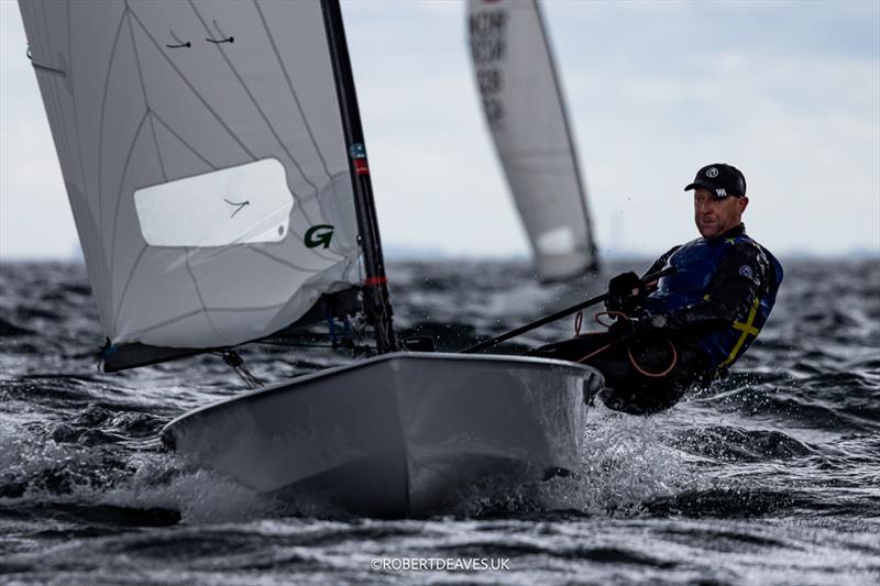 Niklas Edler, SWE - day 2 of the OK Dinghy Worlds in Denmark - photo © Robert Deaves / www.robertdeaves.uk