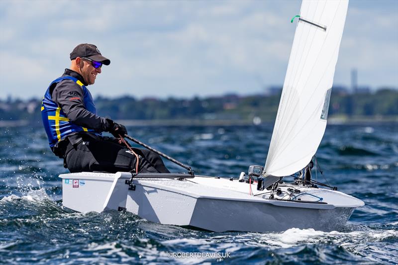 Niklas Edler, SWE - day 3 of the OK Dinghy Worlds in Denmark photo copyright Robert Deaves / www.robertdeaves.uk taken at Royal Danish Yacht Club and featuring the OK class