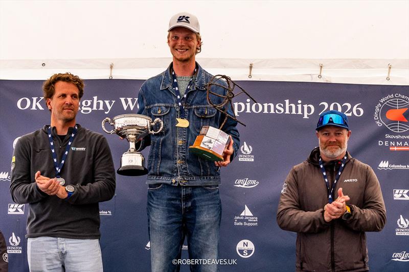 Top 3 - OK Dinghy World Championship 2026 photo copyright Robert Deaves taken at Royal Danish Yacht Club and featuring the OK class