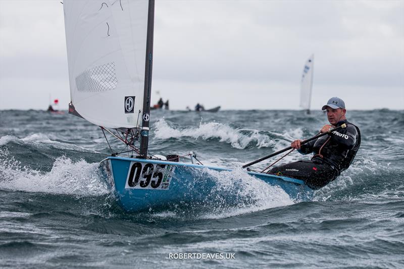 Andy Davis during the 2023 OK Dinghy World Championship, Lyme Regis, UK - photo © Robert Deaves / www.robertdeaves.uk