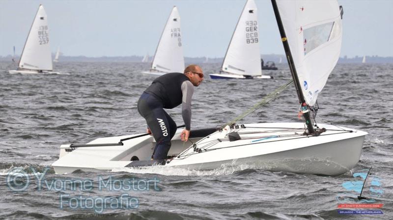 Pim van Vugt  on day 3 of the 2026 OK Dinghy European Championship in Bruinisse - photo © Yvonne Mostert Fotografie