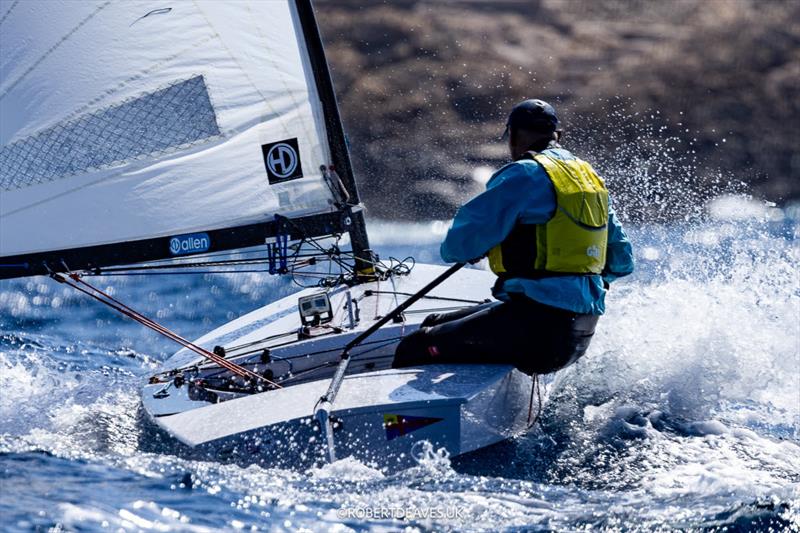 Stephen Butcher, ESP on Day 1 of the 2026 OK Dinghy Autumn Trophy - photo © Robert Deaves / www.robertdeaves.uk