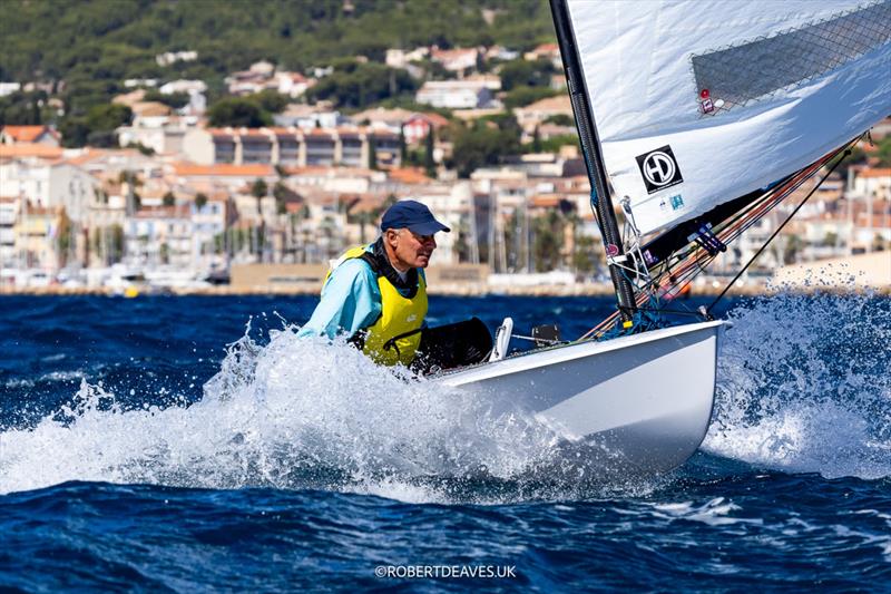 Stephen Butcher, ESP on Day 2 of the 2026 OK Dinghy Autumn Trophy - photo © Robert Deaves / www.robertdeaves.uk