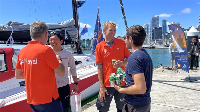 Winners are grinners - Open 40 - Globe 40 Leg 3 Finish - Auckland stopover - October 2022 photo copyright Globe 40 taken at Royal New Zealand Yacht Squadron and featuring the Open 40 class