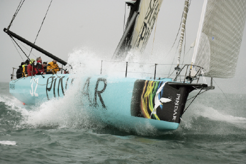 Pindar’s new cutting edge Open 60 hits the water photo copyright Jon Nash taken at  and featuring the IMOCA class