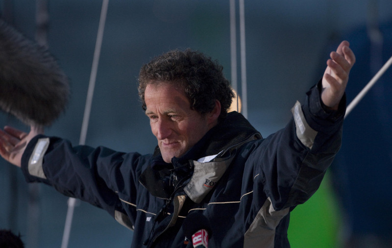 Michel Desjoyeaux on Foncia wins the 2008-09 Vendée Globe photo copyright Mark Lloyd / www.lloydimages.com taken at  and featuring the IMOCA class