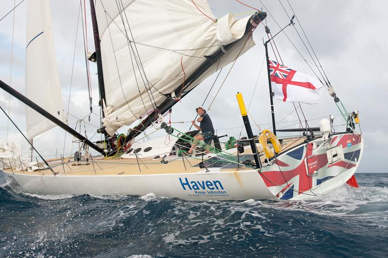 Sir Robin Knox-Johnston finishes 3rd in the Rhum class in the Route du Rhum-Destination Guadeloupe photo copyright Christophe Breschi taken at  and featuring the IMOCA class