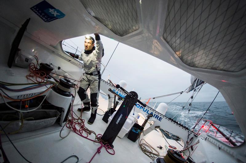 Armel Le Cléac'h on Banque Populaire VIII on day 4 of the Vendée Globe photo copyright Vincent Curutchet / DPPI / Vendee Globe taken at  and featuring the IMOCA class