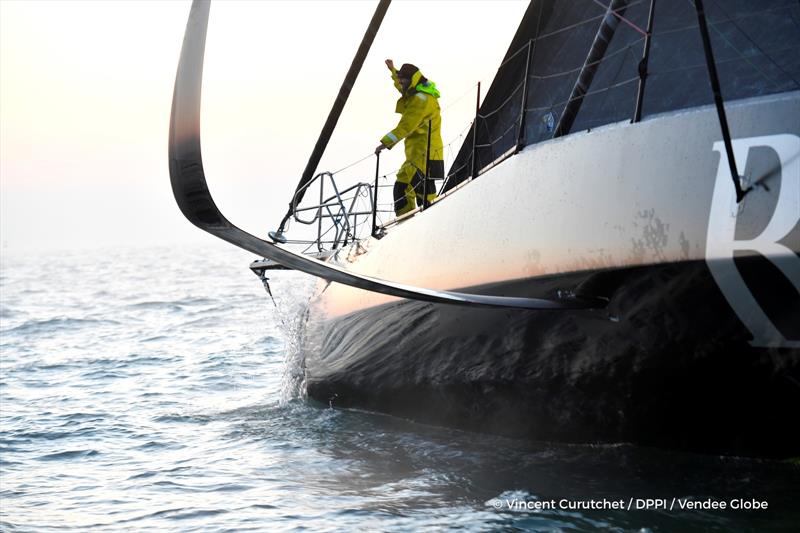 Alex Thomson on Hugo Boss finishes 2nd in the Vendée Globe 2016-17 photo copyright Vincent Curutchet / DPPI / Vendee Globe taken at  and featuring the IMOCA class