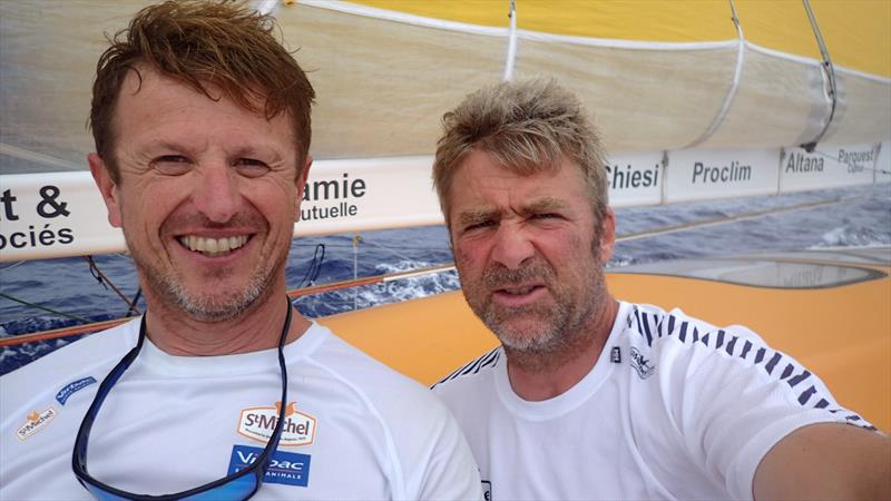 Jean-Pierre Dick & Yann Elies on St Michel - Virbac win the IMOCA class in the Transat Jacques Vabre 2017 photo copyright St Michel - Virbac taken at  and featuring the IMOCA class