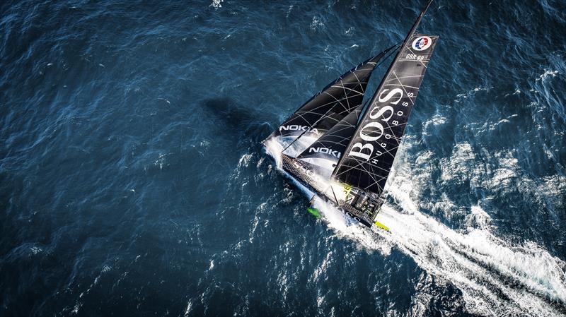 British Skipper Alex Thomson breaks 24 hour distance record photo copyright Alex Thomson Racing taken at  and featuring the IMOCA class