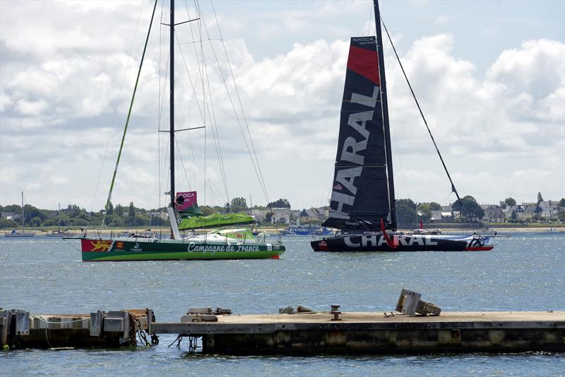 Sailors prepare on the eve of the Vendée-Arctique-Les Sables d'Olonne photo copyright François Van Meleghem taken at  and featuring the IMOCA class