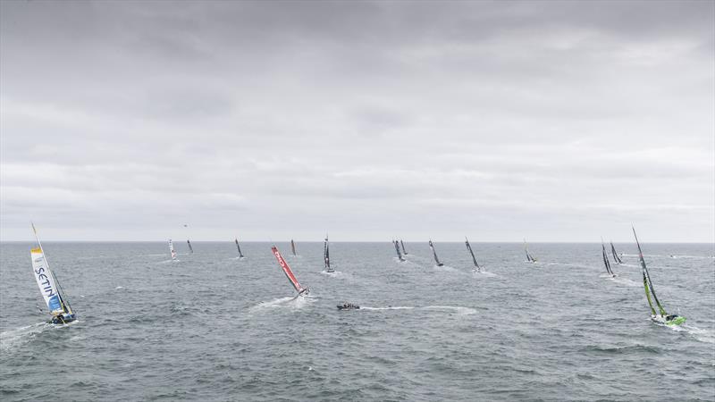 Vendée-Arctique-Les Sables d'Olonne Race 2020 start photo copyright Eloi Stichelbaut - polaRYSE / IMOCA taken at  and featuring the IMOCA class