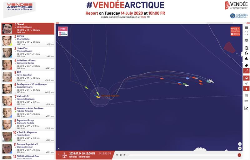 Vendée-Arctique-Les Sables d'Olonne Race standings - 14th July 10h00 FR photo copyright IMOCA taken at  and featuring the IMOCA class