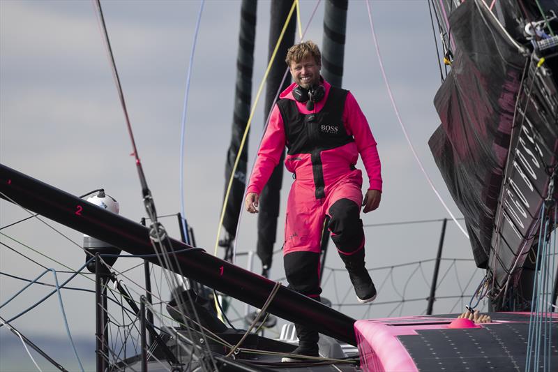 British yachtsman Alex Thomson, skipper of 'HugoBoss' leaves Gosport for the start of the Vendée Globe  - photo © Mark Lloyd / www.lloydimages.com