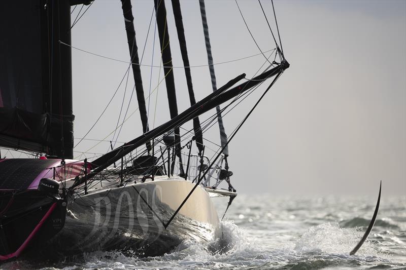 British yachtsman Alex Thomson, skipper of 'HugoBoss' leaves Gosport for the start of the Vendée Globe  photo copyright Mark Lloyd / www.lloydimages.com taken at  and featuring the IMOCA class