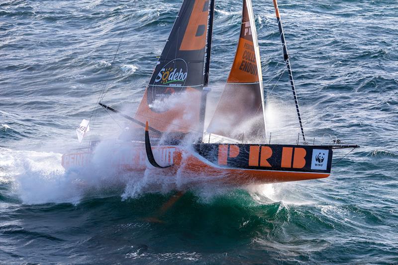Kevin Escoffier on PRB during the Vendée Globe photo copyright Jean-Marie Liot / Alea #VG2020 taken at  and featuring the IMOCA class