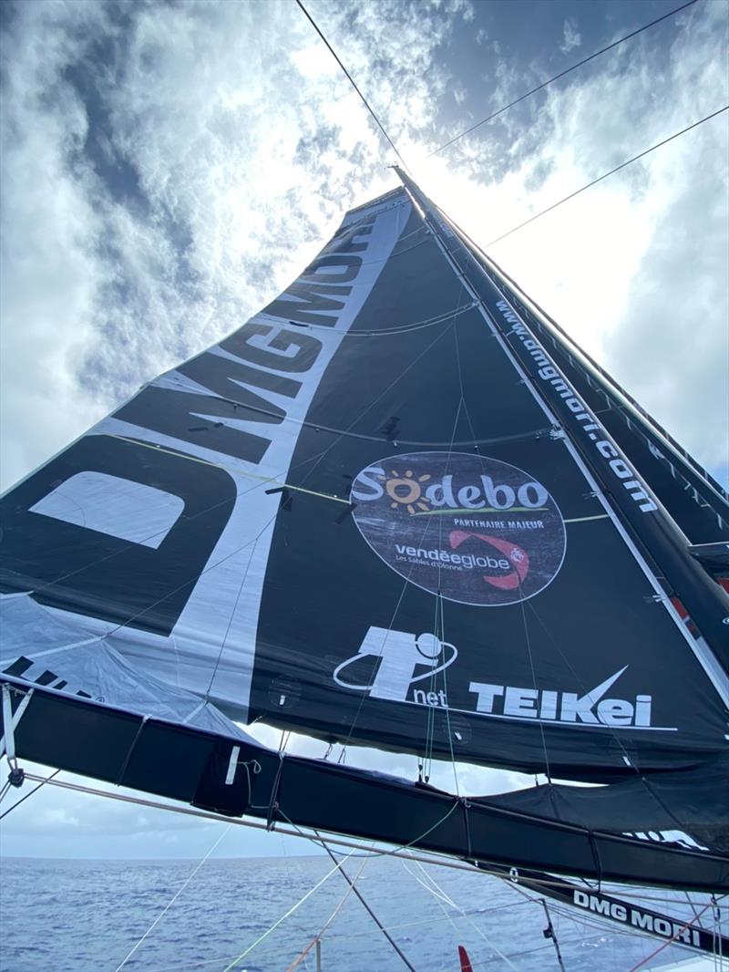 Kojiro Shiraishi's DMG Mori Global One during the Vendée Globe photo copyright Kojiro Shiraishi / DMG Mori Global One  #VG2020 taken at  and featuring the IMOCA class