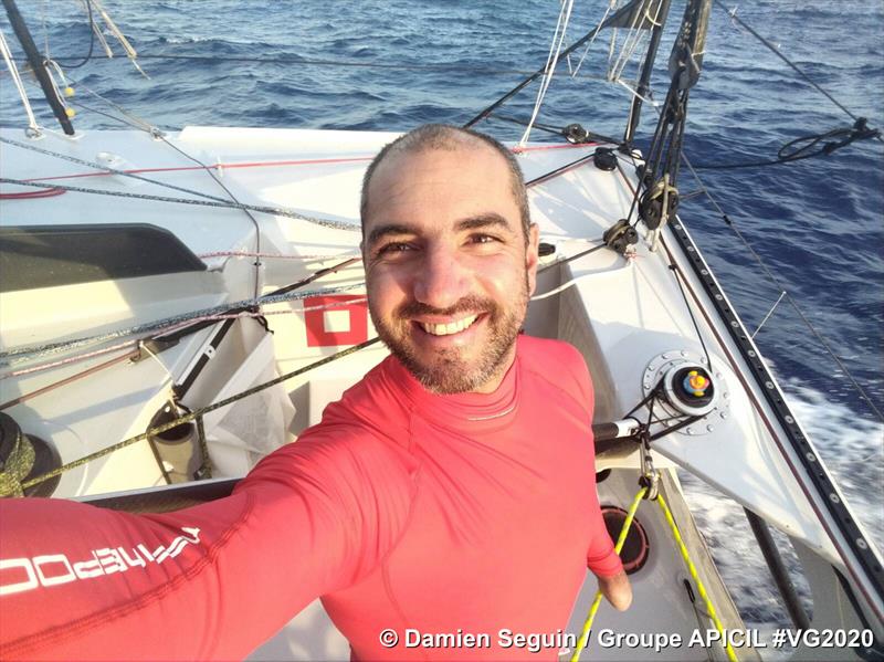 Damien Seguin aboard Groupe APICIL during the Vendée Globe photo copyright Damien Seguin / Groupe APICIL #VG2020 taken at  and featuring the IMOCA class