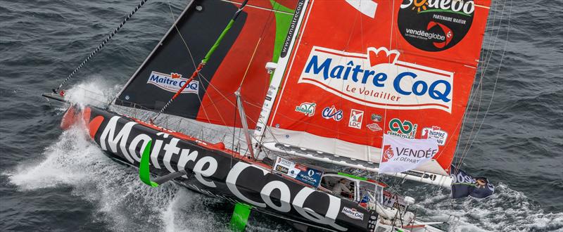 Yannick Bestaven on Maître Coq during the the Vendée Globe photo copyright Jean-Marie LIOT / Maître Coq taken at  and featuring the IMOCA class