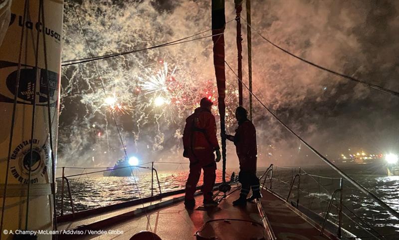 Yannick Bestaven on Maître Coq wins the Vendée Globe 2020/21 photo copyright A. Champy-McLean / Addvisio / Vendée Globe taken at  and featuring the IMOCA class