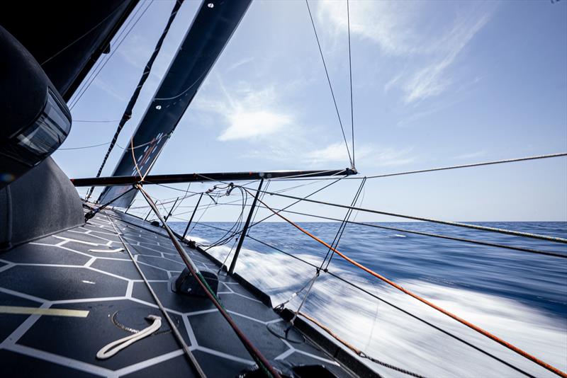 On Board 11th Hour Racing Team during The Ocean Race Europe Leg 3 from Alicante, Spain, to Genoa, Italy photo copyright Amory Ross / 11th Hour Racing / The Ocean Race taken at  and featuring the IMOCA class