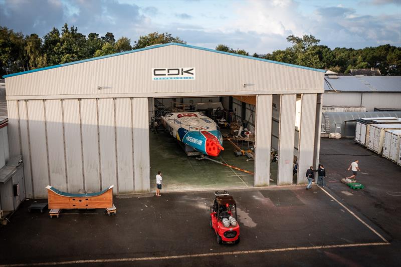 The new 11th Hour Racing IMOCA is revealed photo copyright Amory Ross / 11th Hour Racing taken at  and featuring the IMOCA class