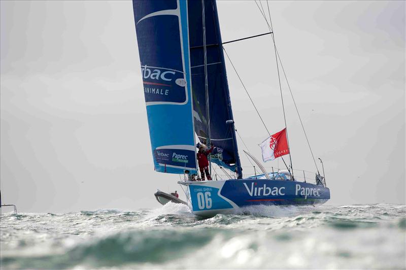 Jean-Pierre Dick finishes fourth in the Vendee Globe 2012-2013 with no keel photo copyright Olivier Blanchet / DPPI / Vendee Globe taken at  and featuring the IMOCA class