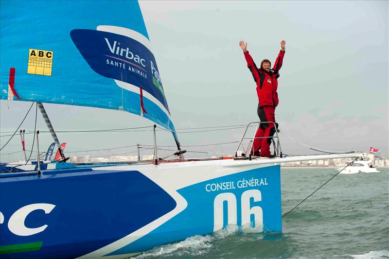 Jean-Pierre Dick finishes fourth in the Vendee Globe 2012-2013 with no keel photo copyright Olivier Blanchet / DPPI / Vendee Globe taken at  and featuring the IMOCA class