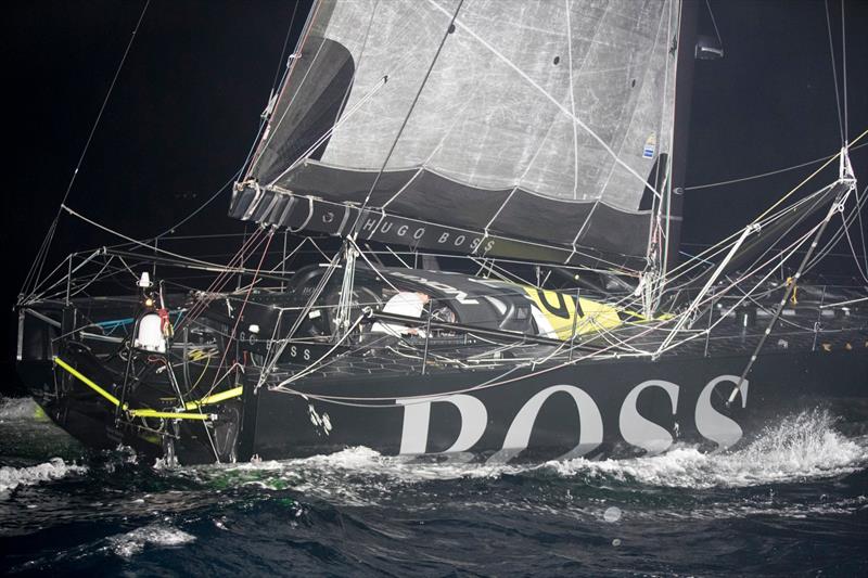 Alex Thomson - Hugo Boss - Images after terrain closure on Guadeloupe Island photo copyright Alex Thomson Racing taken at  and featuring the IMOCA class