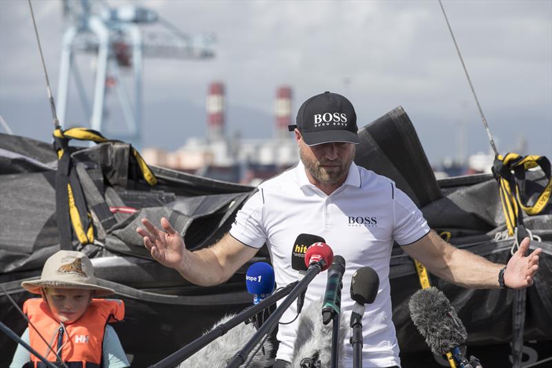 Alex Thomson after finishing the Route du Rhum-Destination Guadeloupe - photo © Alexis Courcoux