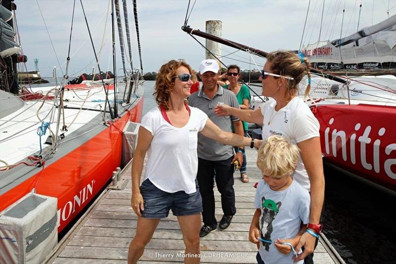 Isabelle Joschke avec Sam Davies - Vendée Globe photo copyright Thierry Martinez / DRHEAM Cup taken at  and featuring the IMOCA class