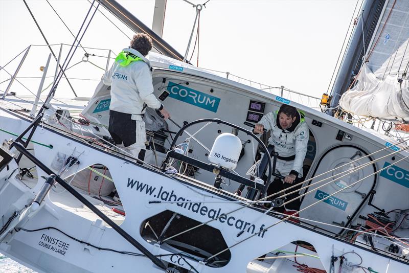 Nicolas Troussel teams up with Jean Le Cam in the Transat Jacques Vabre photo copyright Pierre Bouras / CORUM L’Épargne taken at  and featuring the IMOCA class