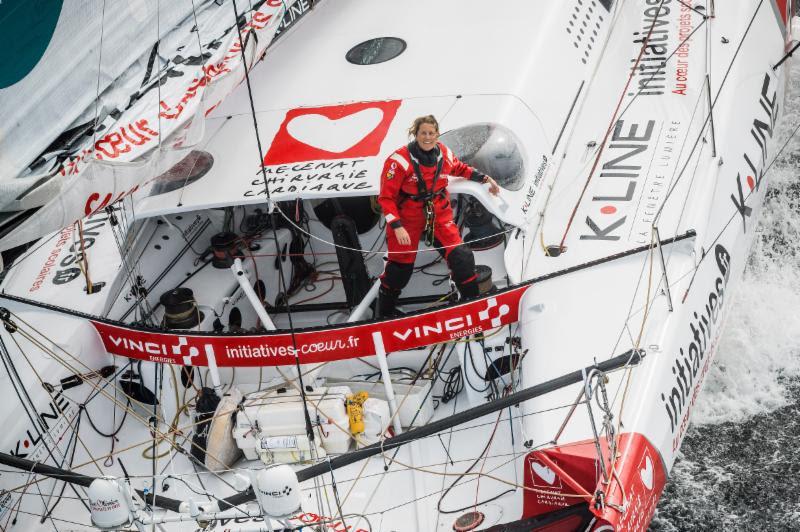 Sam Davies will compete with past winner Paul Meilhat on Initiatives Coeur - Rolex Fastnet Race photo copyright Vincent Curutchet / Initiatives Coeur taken at Royal Ocean Racing Club and featuring the IMOCA class