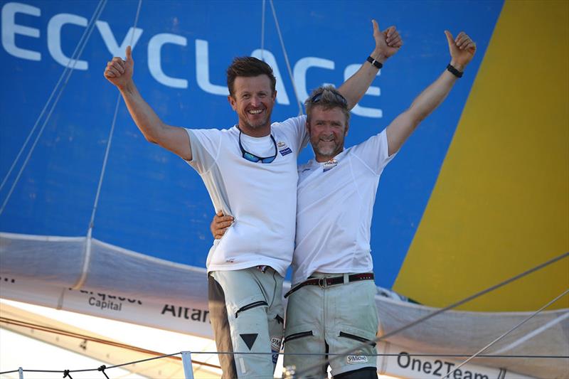 Jean-Pierre Dick with Yann Eliès, IMOCA winners in 2017 - Transat Jacques Vabre - photo © TJV 2017